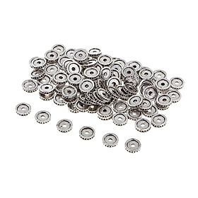 100Pcs Wholesale Stainless Steel Loose Spacer Bead DIY, Smooth Loose Beads for