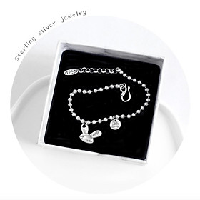 Lắc tay bạc/ vòng tay bạc bi chú thỏ xinh xắn moonsilver