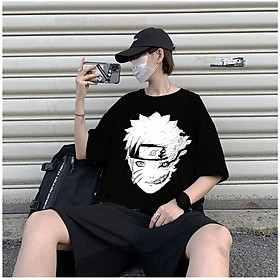 Áo Thun Tay Lỡ Unisex Naruto Uzumaki ANime Phong Cách Hàn Quốc 2022 Áo Phông Nam Nữ Học Sinh Form Rộng