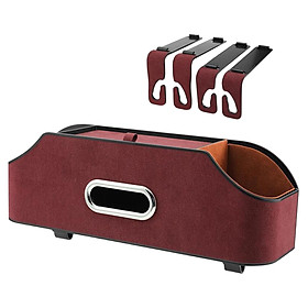 Car Headrest Seat Storage Organizer Cup Napkin Holder Wear Resistant Stylish