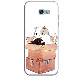Ốp lưng dành cho điện thoại  SAMSUNG GALAXY A7 2017 Mèo Con Dễ Thương