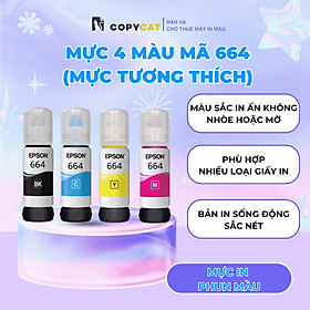Mua Mực in Epson (TƯƠNG THÍCH) mã 664 dùng cho máy L100  L200  L110  L210  L300  L350  .(MUA COMBO TẶNG 1 CHAI)