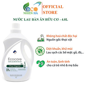 Nước lau kính ECOCARE 4L tinh dầu thiên nhiên, lau bàn ăn, lau bếp