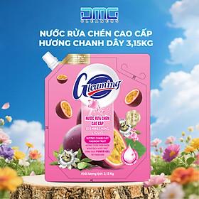 Túi Nước Rửa Chén Bát Cao Cấp Gleaming 3,15Kg Hương Chanh Dây