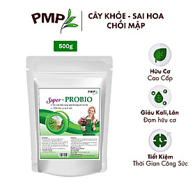 Phân Bón Hữu Cơ Vi Sinh PMP Dạng Viên Nén, Chuyên Dụng Cho Hoa Hồng, Rau Củ Quả Super Probio 500g