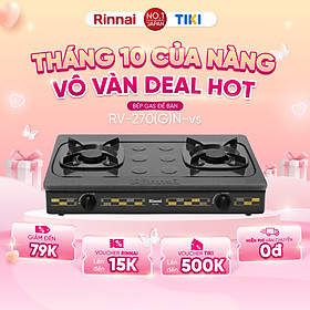 Mua Bếp gas dương Rinnai RV-270(G)N mặt bếp men và kiềng bếp men - Hàng chính hãng