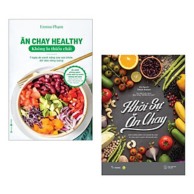 Sách Combo 2 Cuốn Sống Lành:  Ăn Chay Healthy Không Lo Thiếu Chất (Thái Hà) + Khởi Sự Ăn Chay (sky)