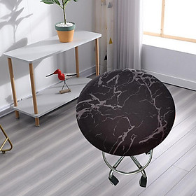 Stretch Round Bar Stool Cover Elastic Barstool Chair Seat Cover Printed