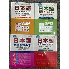 Sách - Combo 4c Tập viết tiếng Nhật căn bản - KANJI + HIRAGANA + KATAKANA + Tập viết tiếng Nhật thông dụng