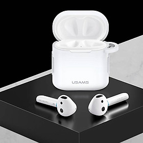 Trắng - Bao case silicon siêu mỏng cho tai nghe Huawei Freebuds 2 / Freebuds 2 Pro hiệu Usams BH-501 (Mỏng 0.8mm, chống vân tay, chống bám bẩn, vật liệu cao cấp) - Hàng nhập khẩu
