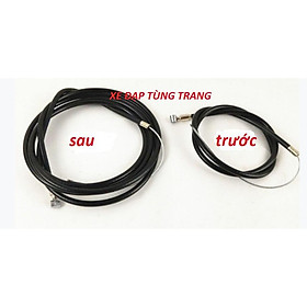 bộ vỏ ruột dây phanh xe đạp trước + sau loại tốt