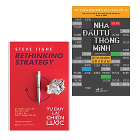 Combo 2Q Sách Bài Học Kinh Doanh : Rethinking Strategy – Tư Duy Lại Chiến Lược + Nhà Đầu Tư Thông Minh (Tái Bản 2020)