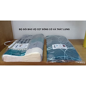Mua (Bộ 2 ) Gối bảo vệ cột sống cổ và gối kê thắt lưng khi ngủ