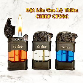 Mua Hộp quẹt bật lửa gas lộ thiên Chief CF236 hình đầu đại bàng - (xài gas)