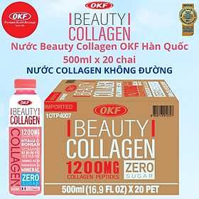 Nước Beauty Collagen (NƯỚC COLLAGEN KHÔNG ĐƯỜNG) OKF Hàn Quốc x 20 chai 500ml