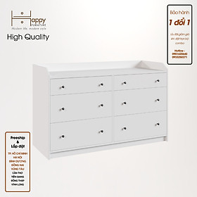 [Happy Home Furniture] CANA,  Tủ 3 tầng - 6 ngăn kéo ,  138cm x 46cm x 84cm ( DxRxC), THK_009