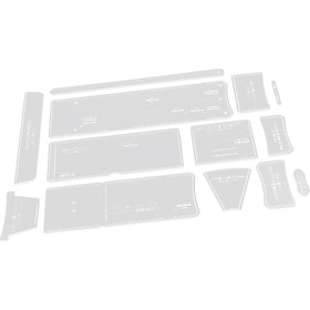 13 Chiếc Acrylic Hoa Văn Stencils Bản Mẫu Bộ Bóp Ví Da Cầm Tay Làm Cho