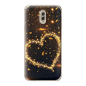 Ốp lưng cho Samsung Galaxy J7 Plus nền tim vàng 1 - Hàng chính hãng