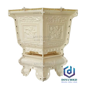 Mua Khuôn Đúc Chậu Cảnh ABS Lục Giác 70 Cao 60 cm mẫu Trúc và Cúc + đôn Qùy
