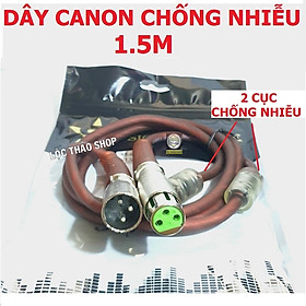 Mua Dây Canon Đực Cái dài 0.8M 1.5M Chống Nhiễu (Dây tín hiệu 2 đầu Canon XLR)