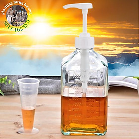 Mua Bình bơm đựng siro  đường nước thủy tinh 1 1 lít  chuyên dụng cụ pha chế bartender