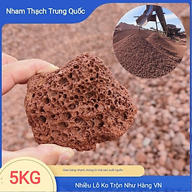 5KG Đá nham thạch đỏ Trung Quốc cỡ to lọc nước cho bể cá cảnh
