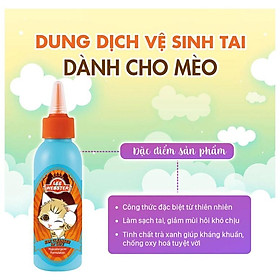 Dung dịch vệ sinh tai cho mèo Lee&Webster - 130ml