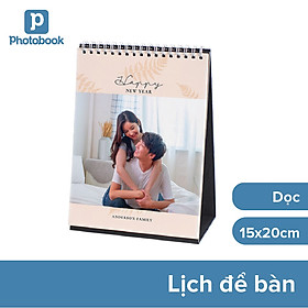 [E-voucher] In lịch để bàn theo yêu cầu 6” x 8” (15 x 20cm) - Thiết kế trên App & Web Photobook