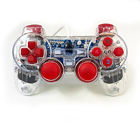 Mua Tay Cầm Chơi Game PC Cổng USB Có Đèn Led Rung Joystick Trong Suốt Vinetteam SB-19 Chơi FO4/ Genshin/ Impact Pes 2022 - Hàng Chính Hãng