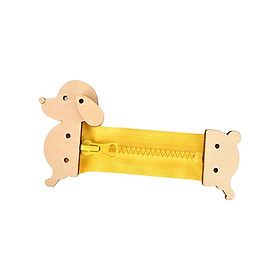 Sensory Board Parts Zipper Wood DIY Toy Materials for Children Preschool