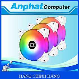 Bộ 3 Quạt XIGMATEK GALAXY III ESSENTIAL ARCTIC BX120 ARGB (EN46461) PACK x3, CONTROLLER - Hàng Chính Hãng