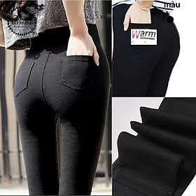 Quần warm nữ quần leggin nữ nâng mông 4 túi chất cotton xưởng may giá sỉ