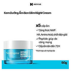Kem dưỡng cấp ẩm ban đêm Neutrogena® Hydro Boost Hyaluronic Acid Night Cream 50g