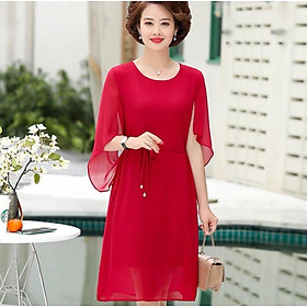 Đầm xòe trung niên tặng bà tặng mẹ sang trọng size từ 40 đến 71kg