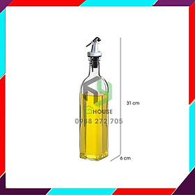 Mua Bộ chai rót gia vị thủy tinh - bình đựng dầu nước mắm nước tương có vòi rót 250ml  500ml - thủy tinh không chì