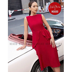 Đầm đỏ peplum NGADO , đầm kiểu nữ , đầm công sở , dự tiệc