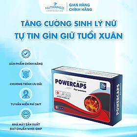 Viên uống Powercaps For Women hỗ trợ tăng cường sinh lý và cân bằng nội tiết tố nữ (30 viên) - Nutramed