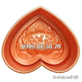 Khuôn ép xôi hoa sen hình tim loại 17 cm - Mã số 1028