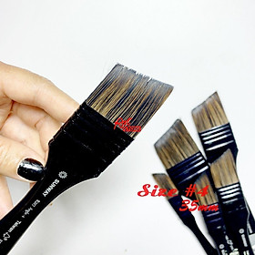 Chổi Vẽ Đầu vát, Panh Xô Vát xéo Lông Sóc Vẽ Màu Nước Sunway B162 Đủ size