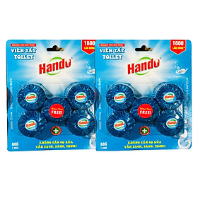 Combo 2 vỉ 8 viên tẩy tự động là sạch và khử mùi toilet hương lavender