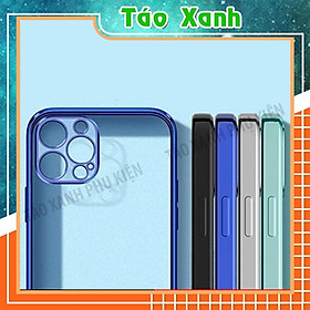 Mua Ốp Lưng Ip Dẻo Trong  Bảo Vệ Camera  Viền Xi Vuông - Viền Bạc