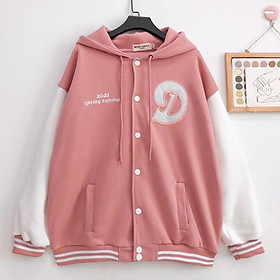 Áo khoác form rộng phối nón BOMBER SPRING ulzzang