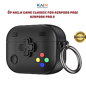 Ốp Bảo Vệ Dành Cho Airpods Pro 2/ Airpods Pro, Kai.N Game Classic Case, Kèm Móc Khóa - Hàng Chính Hãng - Black