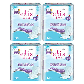 Combo 4 Gói Băng Vệ Sinh Elis Extra Slim 0.1 RP 30cm (14 Miếng / Gói)