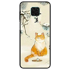 Ốp lưng dành cho Xiaomi Redmi 9s - 9 Pro - 9 Promax mẫu Mèo Uống Trà