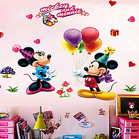 decal dán tường cho bé chuột mickey và mimi