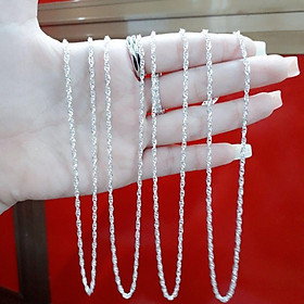 Dây chuyền Bạc xoắn sáng 4 tấc YN JEWELRY