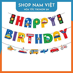 Hình ảnh Bộ Dây Trang Trí Sinh Nhật Chữ Happy Birthday Thiết Kế Hoạt Hình