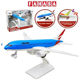 Đồ Chơi Mô Hình Máy Bay Thương Mại Có Đèn Và Âm Thanh - Vecto VT665 - Màu Xanh Dương