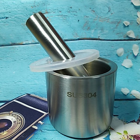 Bộ CỐI CHÀY INOX SUS 304 VUÔNG có NẮP. Dụng cụ nhà bếp Chày giã nghiền thực phẩm tỏi tiêu ĐA NĂNG Chày cối là dụng cụ thiết yếu mọi gia đình và Nhà hàng